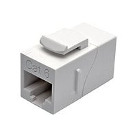 Tripp Lite Straight-Through Modular In-Line Snap-In Coupler - network coupler - TAA Compliant - white