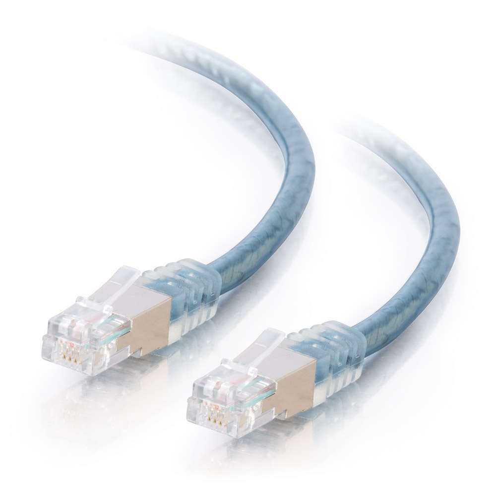 C2G 50ft High Speed Internet Modem Cable - Phone Cable - Transparent Blue - M/M