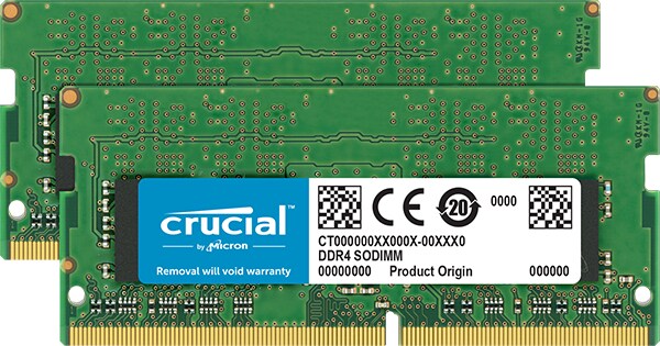 Crucial - DDR4 - 8 GB: 2 x 4 GB - SO-DIMM 260-pin