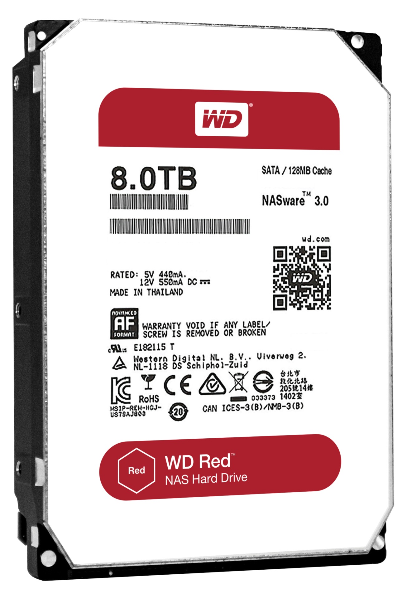 WD Red NAS Hard Drive WD80EFZX - hard drive - 8 TB - SATA 6Gb/s