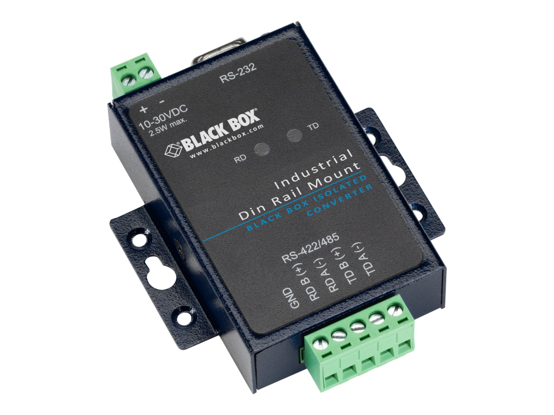 Black Box Industrial RS-232 to RS-485/422 Converter - serial adapter - RS-232 - RS-422/485 - TAA Compliant