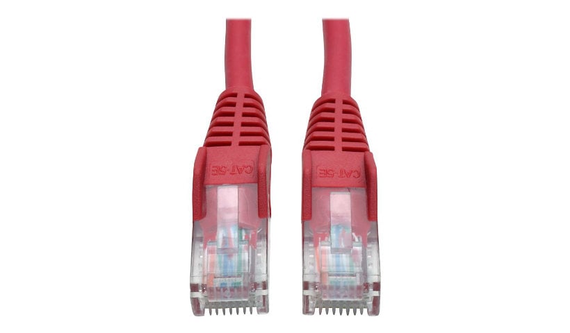Eaton Tripp Lite Series Cat5e 350 MHz Snagless Molded (UTP) Ethernet Cable (RJ45 M/M), PoE - Red, 15 ft. (4.57 m) -