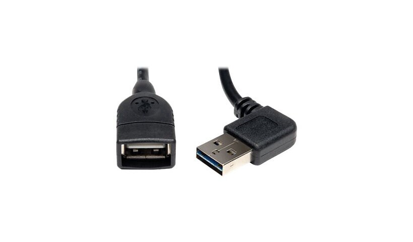Tripp Lite 18 Inch USB 2.0 Hi-Speed Universal Reversible Cable Right M/F