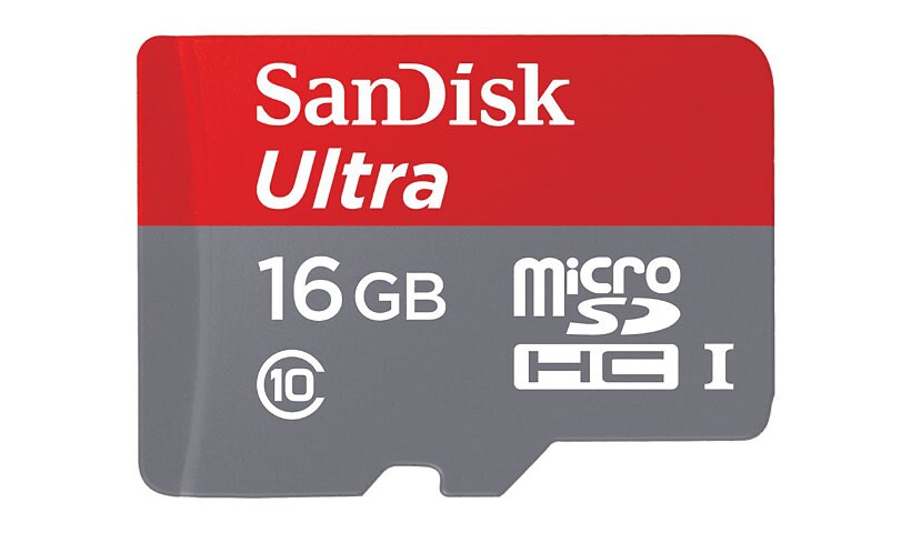 SanDisk Ultra - carte mémoire flash - 16 Go - microSDHC UHS-I