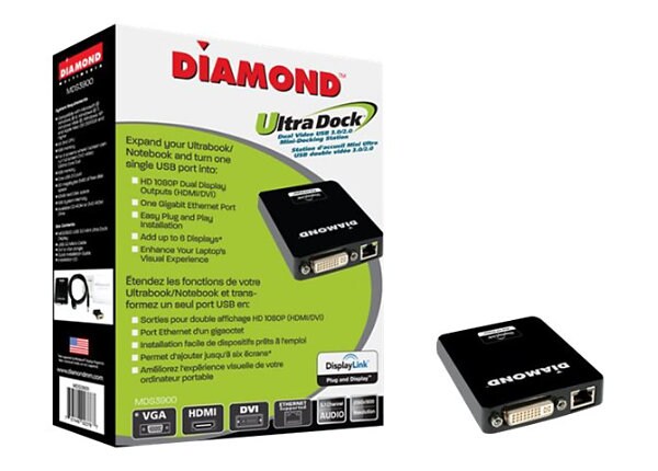 Diamond UltraDock MDS3900 external video adapter - DisplayLink DL-3900