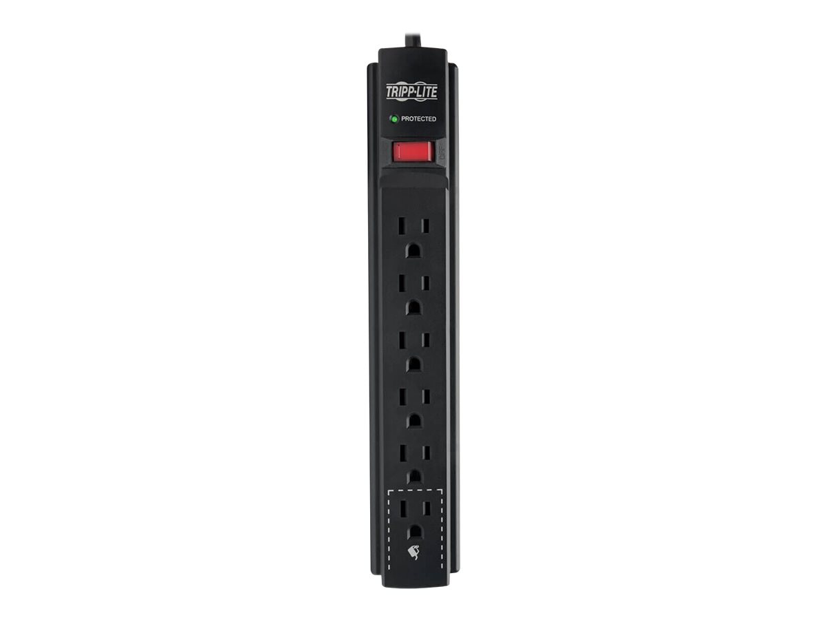 Eaton Tripp Lite Series Surge Protector Power Strip 6 Outlet 15 ' Cord Black 790 J - surge protector - 1875 Watt