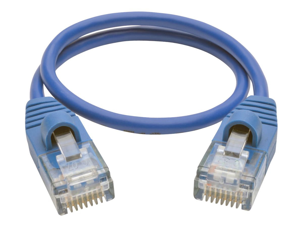 Eaton Tripp Lite Series Cat5e 350 MHz Snagless Molded Slim (UTP) Ethernet Cable (RJ45 M/M) - Blue, 1 ft. (0.31 m) -