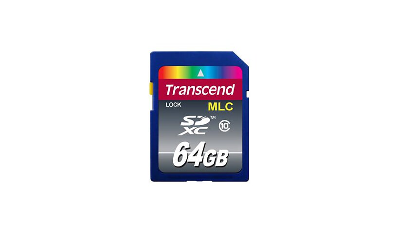 Transcend - flash memory card - 64 GB - SDXC