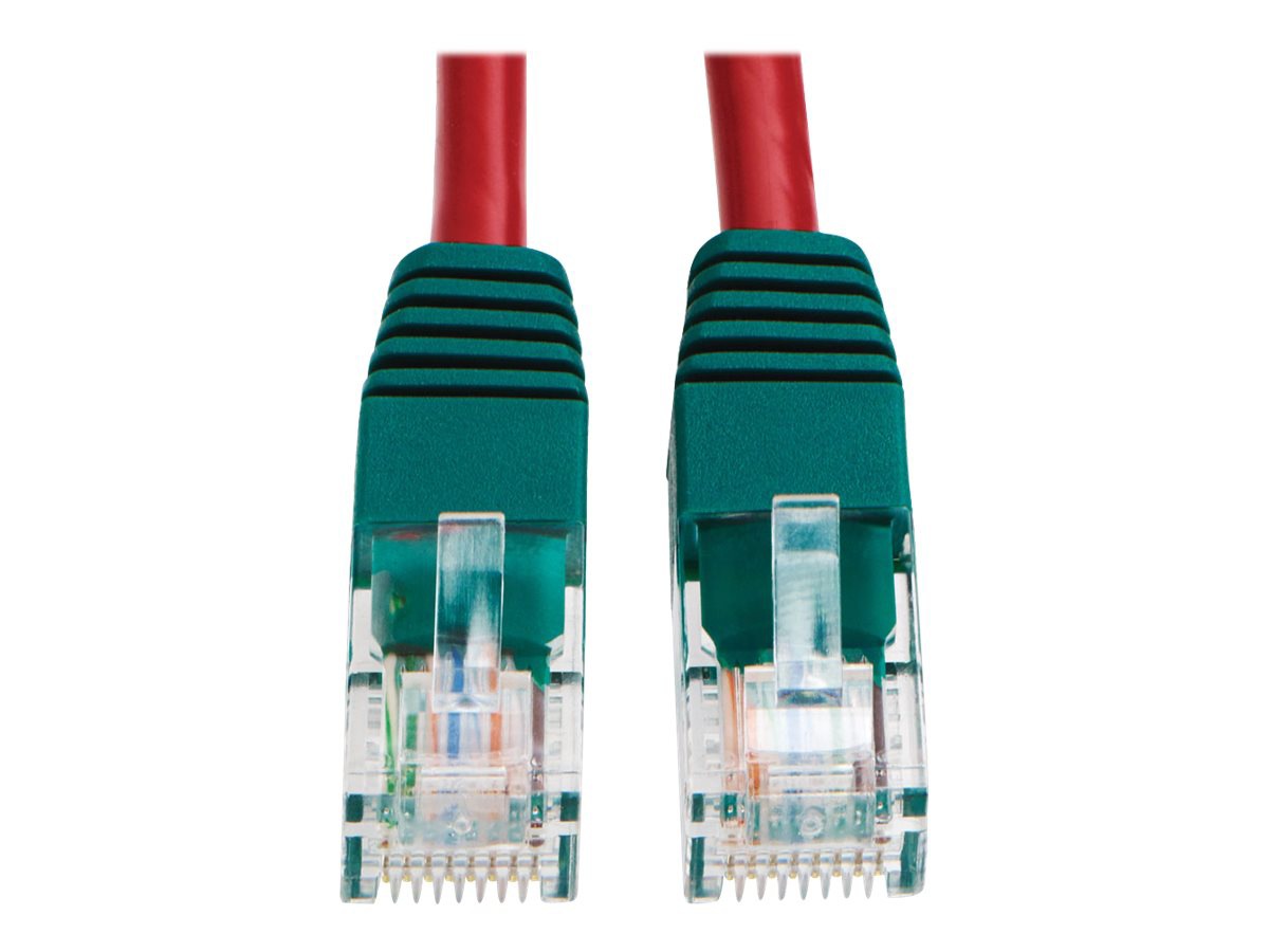 Eaton Tripp Lite Series Cat5e 350 MHz Crossover Molded (UTP) Ethernet Cable (RJ45 M/M), PoE - Red, 10 ft. (3.05 m) -