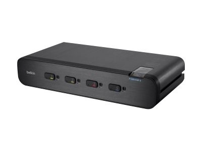 Belkin Advanced Secure DVI-I KVM Switch - KVM / audio switch - 4 ports
