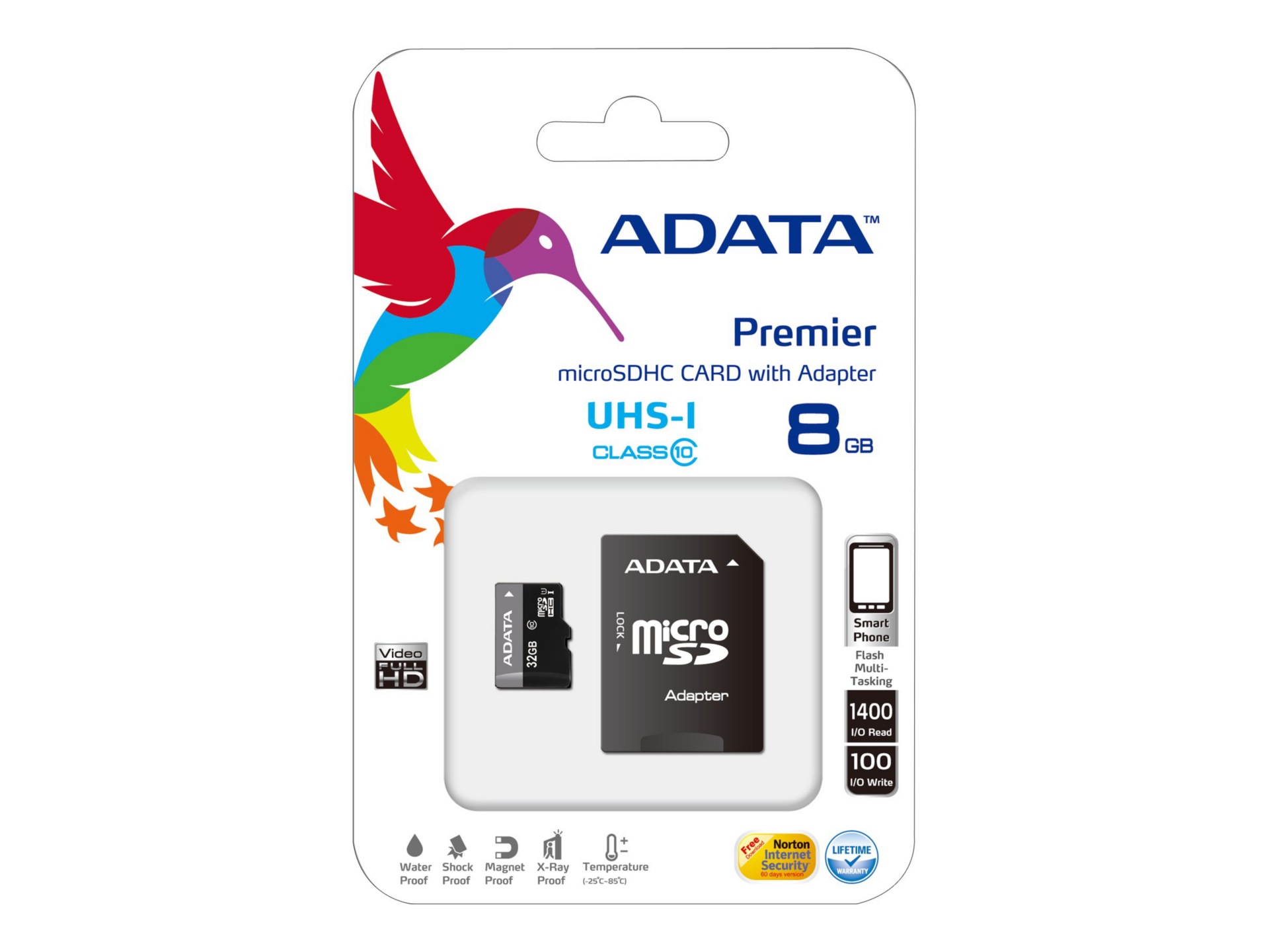ADATA Premier UHS-I - flash memory card - 8 GB - microSDHC UHS-I