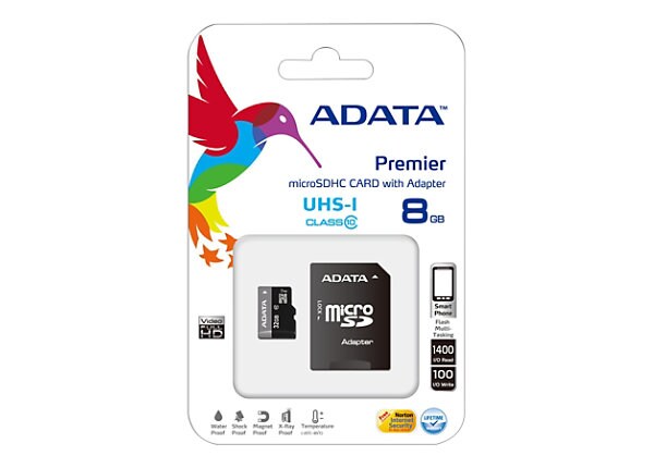 ADATA Premier UHS-I - flash memory card - 8 GB - microSDHC UHS-I