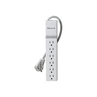 Belkin 6 Outlet Home and Office Surge Protector - Rotating Plug - 6 foot Cable -White - 720 Joules