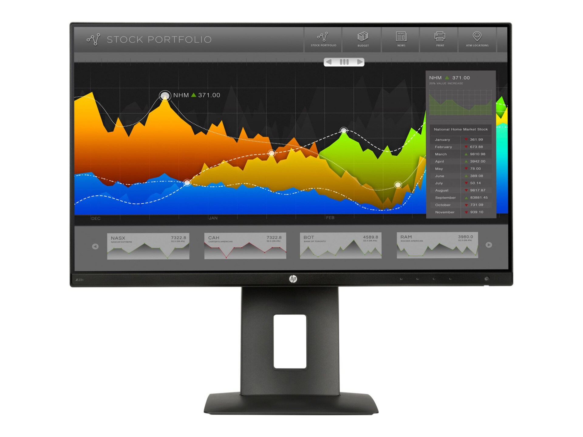 HP Z23n - LED monitor - Full HD (1080p) - 23"