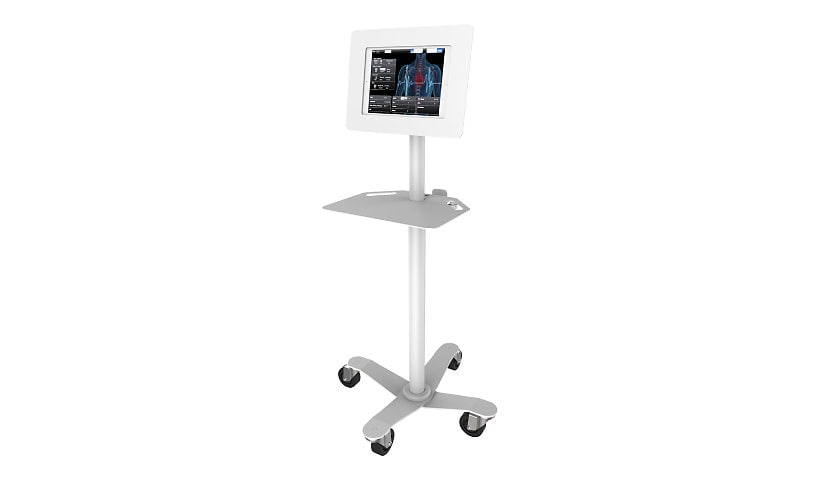 Compulocks Medical Rolling Cart - VESA Compatible stand - for tablet - white