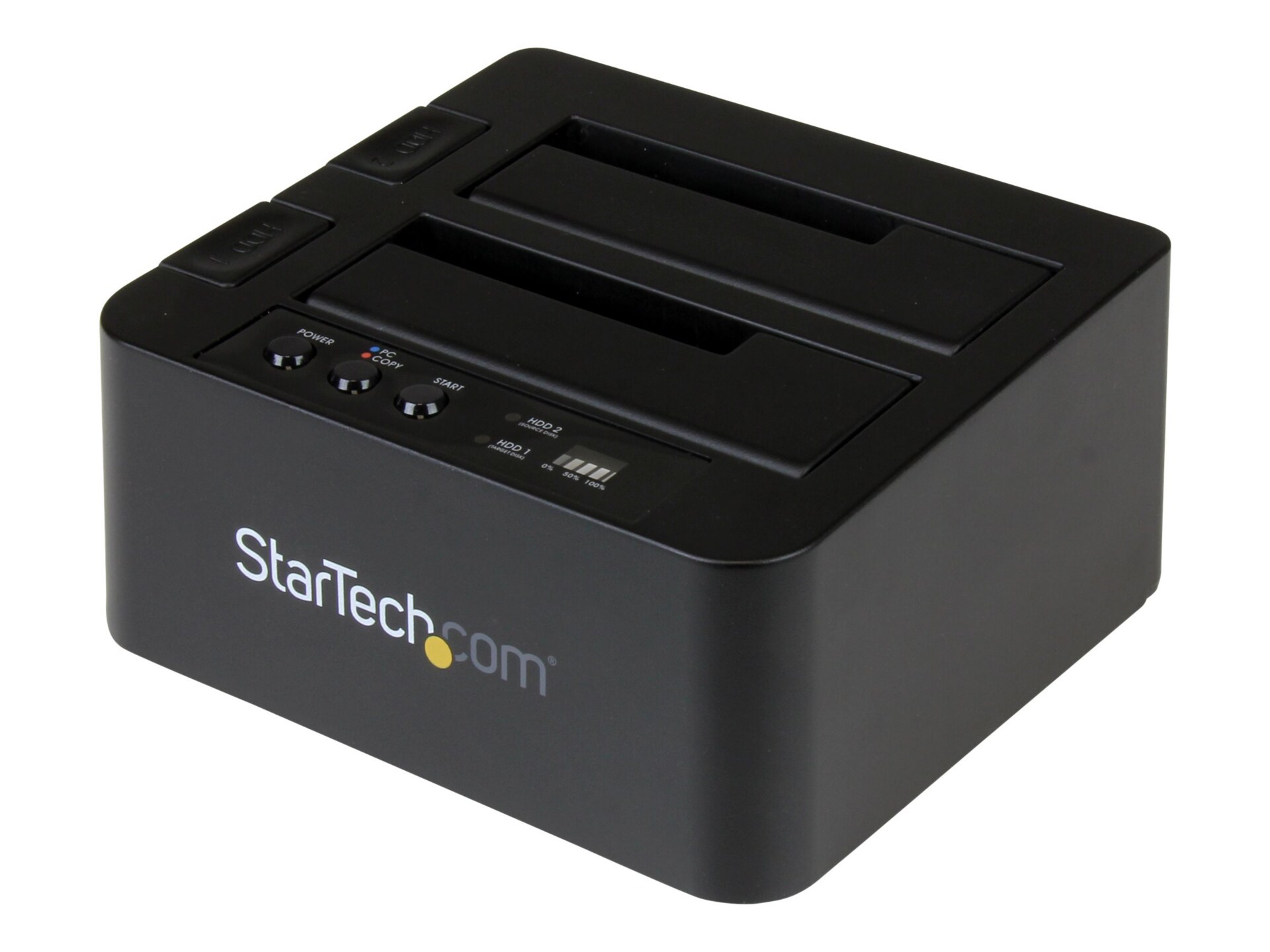 StarTech.com Standalone Hard Drive Duplicator, External Dual Bay HDD/SSD Cloner/Copier, USB 3.1 to SATA Drive Docking