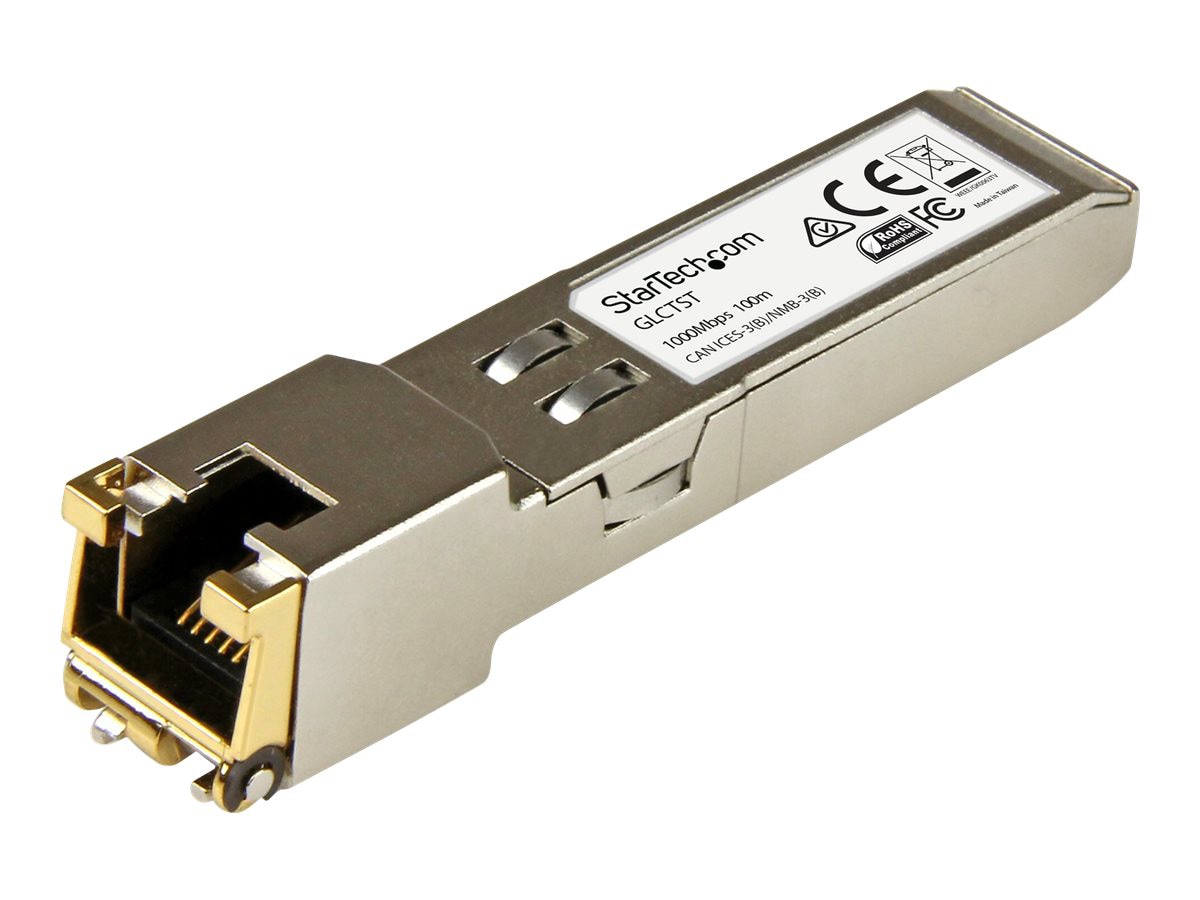 StarTech.com Cisco GLC-T Compatible SFP Module - 1000BASE-T - 1GE Gigabit Ethernet SFP SFP to RJ45 Cat6/Cat5e