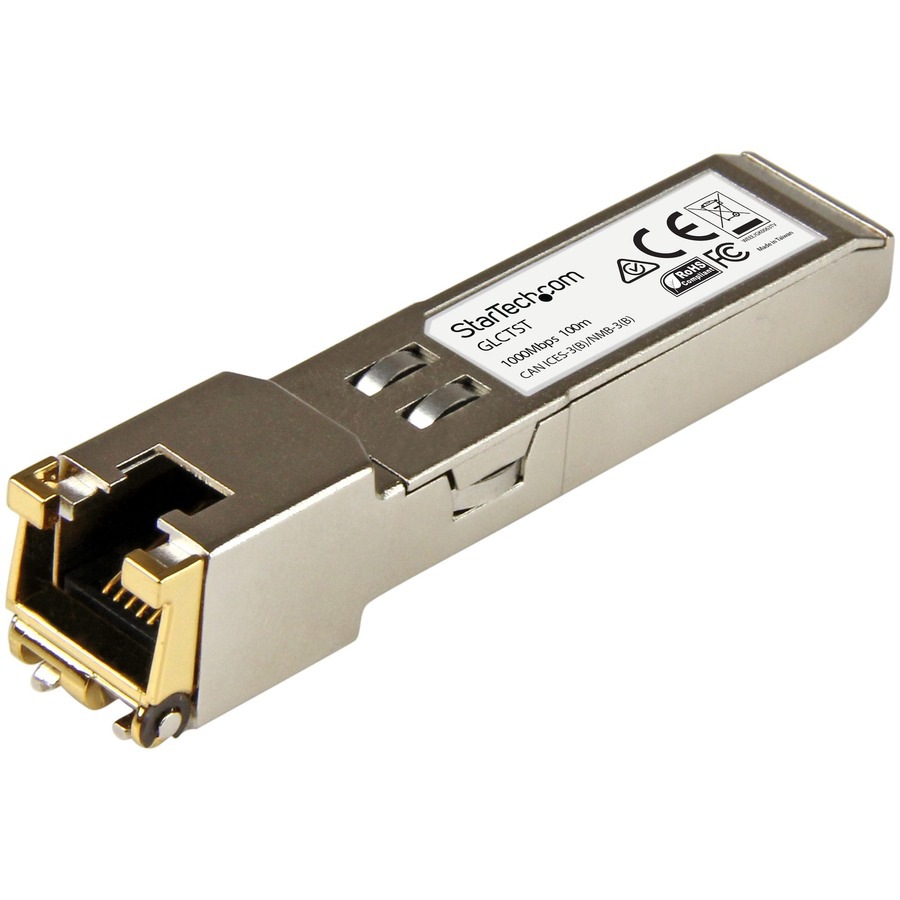 StarTech.com Cisco GLC-T Compatible SFP Module - 1000BASE-T - 1GE Gigabit Ethernet SFP SFP to RJ45 Cat6/Cat5e