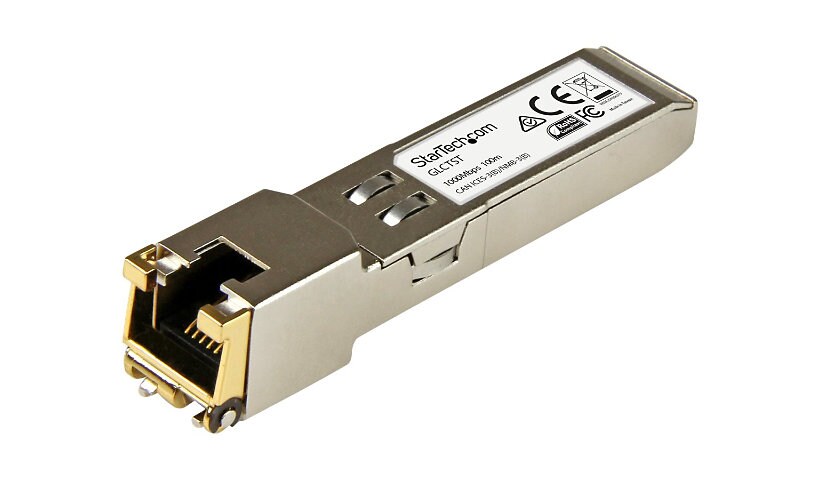 StarTech.com Cisco GLC-T Compatible SFP Module - 1000BASE-T - 1GE Gigabit Ethernet SFP SFP to RJ45 Cat6/Cat5e