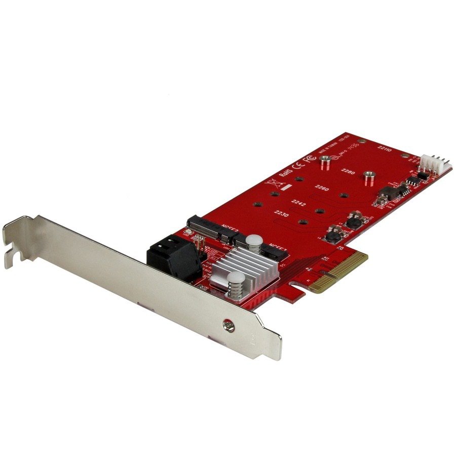 StarTech.com 2x M.2 NGFF SSD Controller Card + 2x SATA III Ports PCIe - PEXM2SAT3422 - Storage Mounts & CDW.com