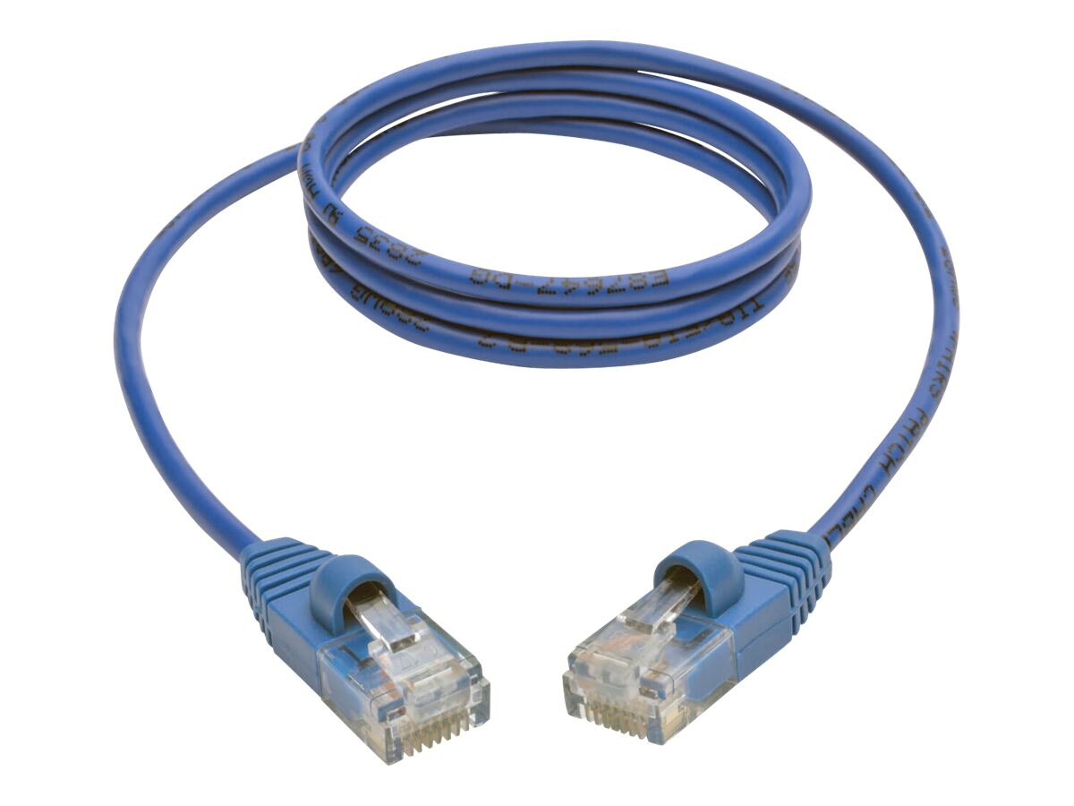 Eaton Tripp Lite Series Cat5e 350 MHz Snagless Molded Slim (UTP) Ethernet Cable (RJ45 M/M) - Blue, 3 ft. (0.91 m) -