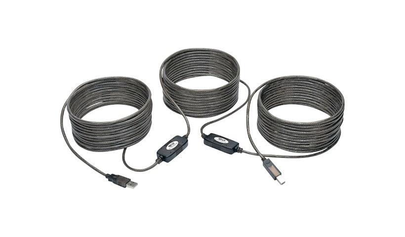 Tripp Lite 50ft USB 2.0 Hi-Speed Active Repeater Cable USB-A to USB-B M/M 50' - USB cable - USB Type B to USB - 50 ft