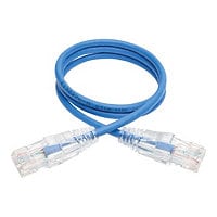 Eaton Tripp Lite Series Cat6 Gigabit Snagless Slim UTP Ethernet Cable (RJ45 M/M), PoE, Blue, 2 ft. (0.61 m) - patch