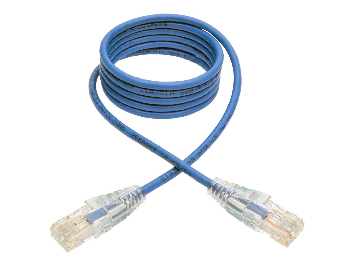 Eaton Tripp Lite Series Cat6 Gigabit Snagless Slim UTP Ethernet Cable (RJ45 M/M), PoE, Blue, 4 ft. (1.22 m) - patch