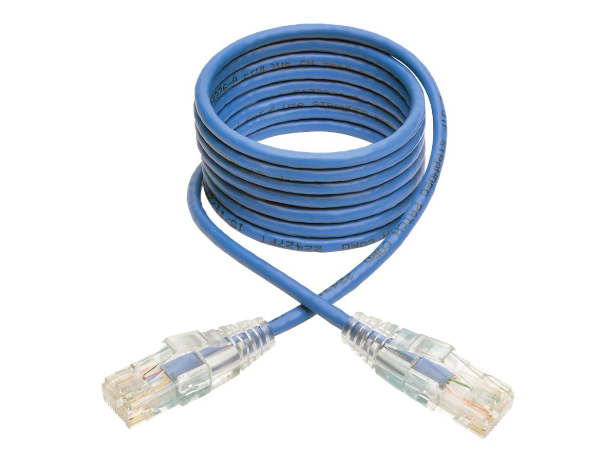 Eaton Tripp Lite Series Cat6 Gigabit Snagless Slim UTP Ethernet Cable (RJ45 M/M), PoE, Blue, 5 ft. (1.52 m) - patch