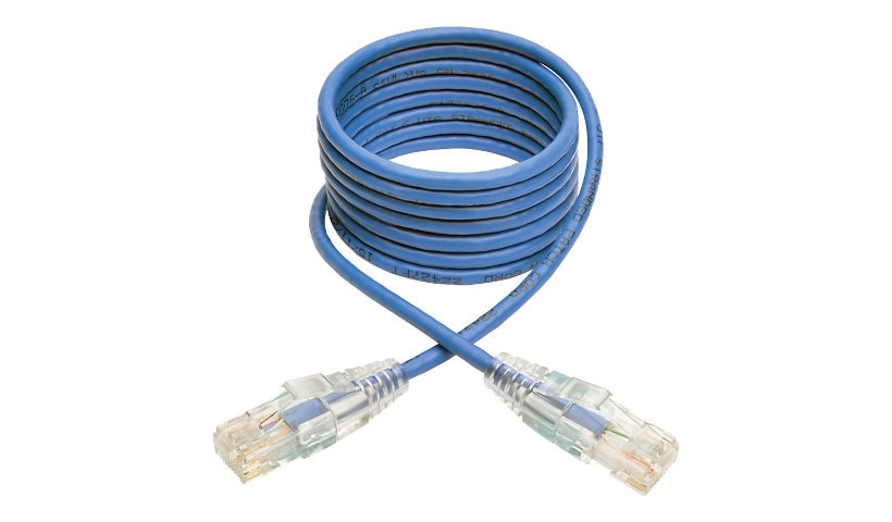 Eaton Tripp Lite Series Cat6 Gigabit Snagless Slim UTP Ethernet Cable (RJ45 M/M), PoE, Blue, 5 ft. (1.52 m) - patch