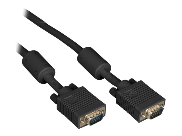 Black Box 10ft Prem Coax VGA Cable, Male/Male, Ferrites, 2048x1536, Black