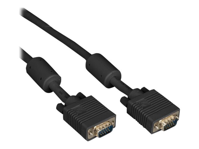 Black Box 5ft 6ft Prem Coax VGA Cable Male/Male, Ferrites, 2048x1536, Black