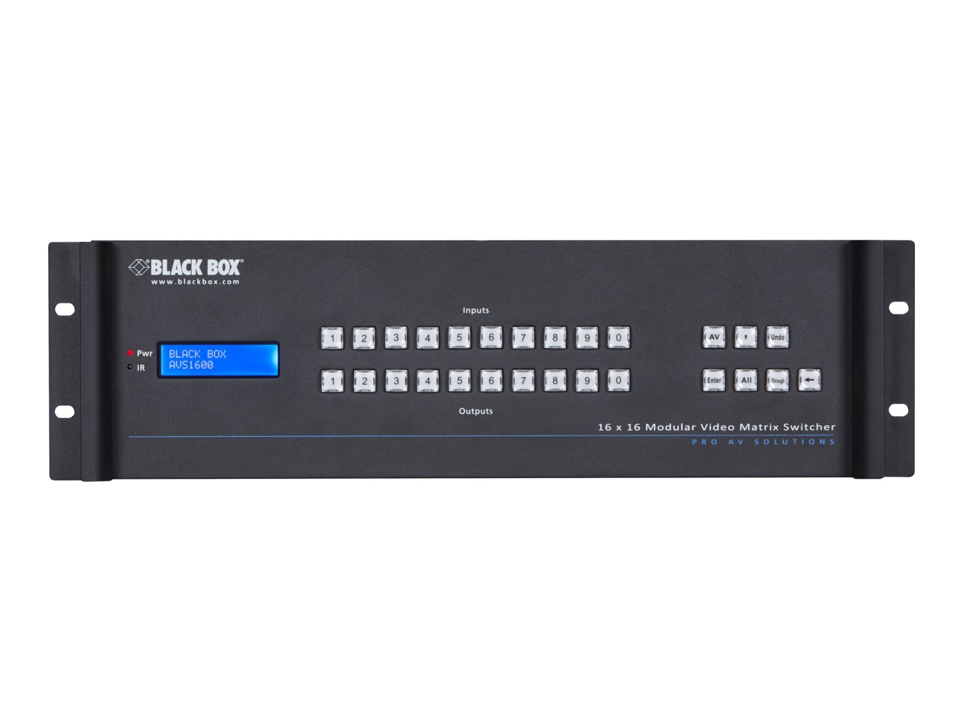 Black Box Modular Video Matrix Switcher 16 x 16 - video/audio switch - rack-mountable