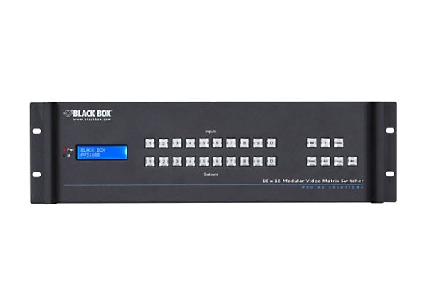 Black Box Modular Video Matrix Switcher 16 x 16 - video/audio switch - rack-mountable