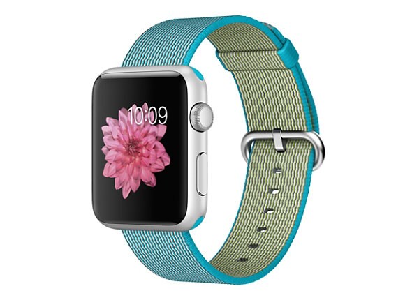 Apple Watch Sport - silver aluminum - smart watch with band - scuba blue