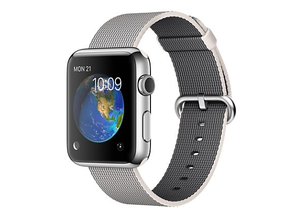 Apple Watch Original - stainless steel - smart watch with band - pearl