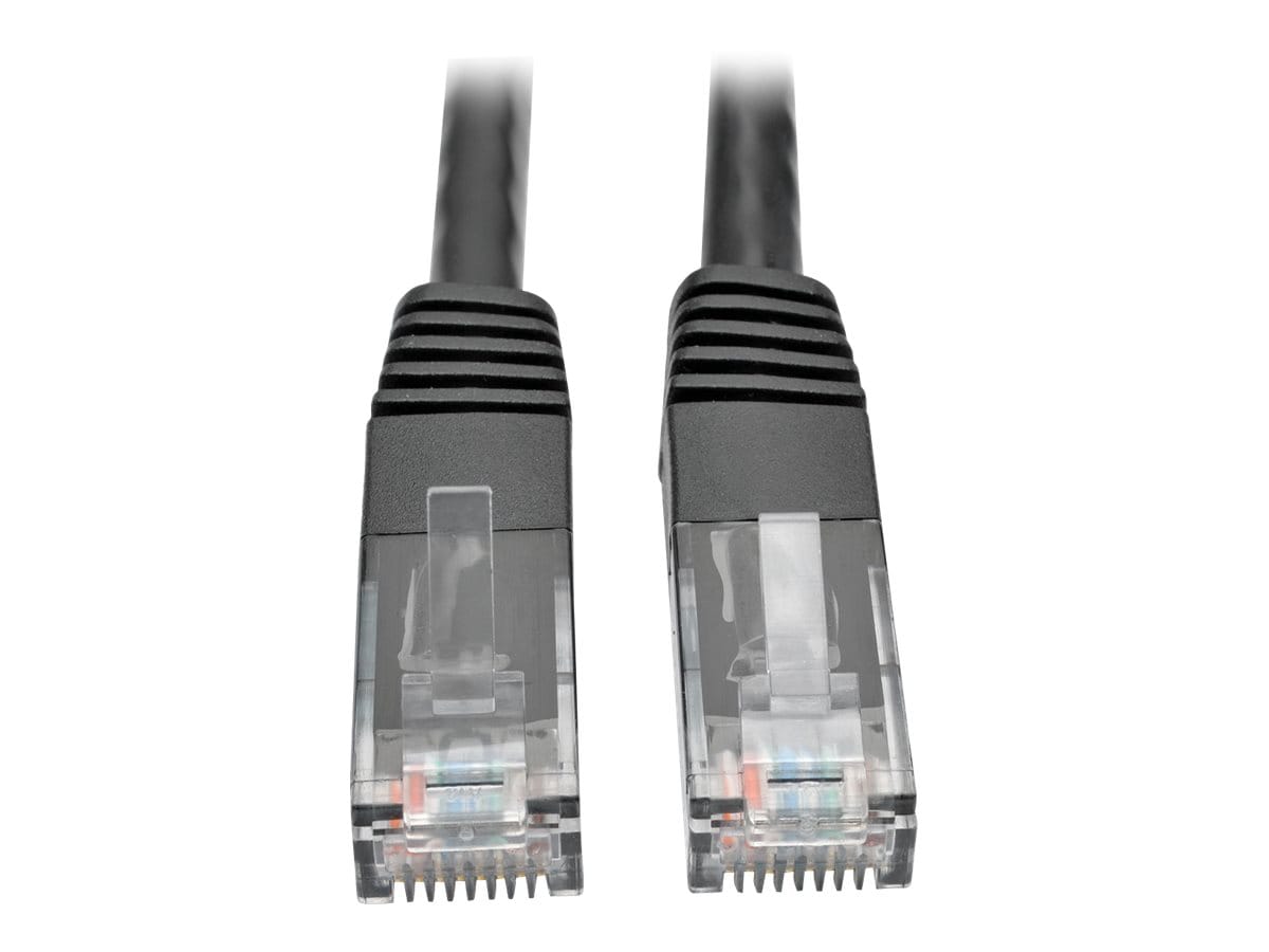 Eaton Tripp Lite Series Cat6 Gigabit Molded (UTP) Ethernet Cable (RJ45 M/M), PoE, Black, 7 ft. (2.13 m) - patch cable -