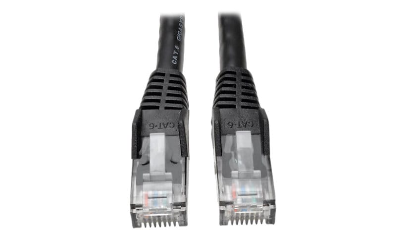 Eaton Tripp Lite Series Cat6 Gigabit Molded (UTP) Ethernet Cable (RJ45 M/M), PoE, Black, 15 ft. (4.57 m) - patch cable -