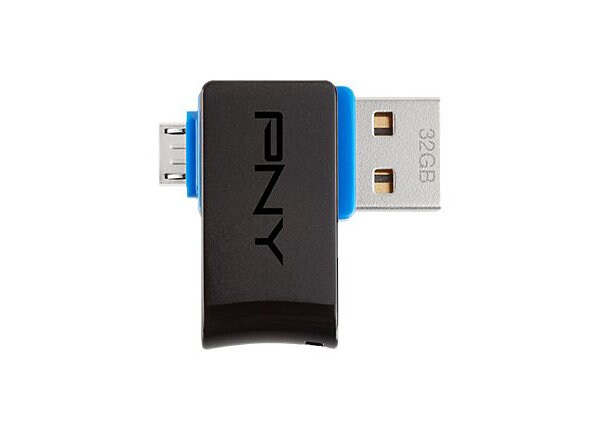 PNY Duo-Link On-the-Go - USB flash drive - 32 GB