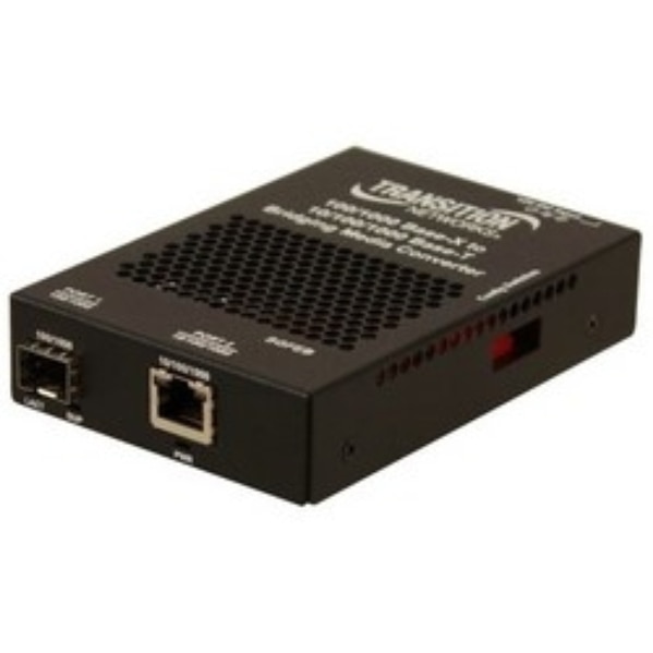 Transition Networks Stand-Alone - fiber media converter - 10Mb LAN, 100Mb LAN, 1GbE