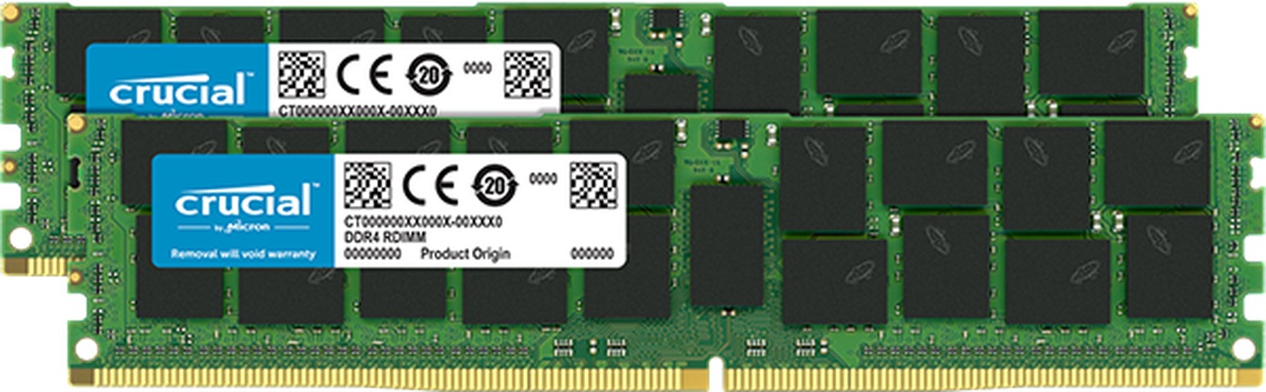 Crucial - DDR4 - 32 GB: 2 x 16 GB - DIMM 288-pin - registered