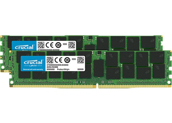 Crucial - DDR4 - 32 GB: 2 x 16 GB - DIMM 288-pin - registered