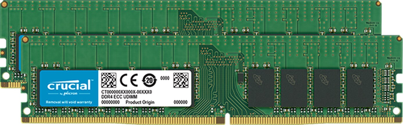 Crucial - DDR4 - 32 GB: 2 x 16 GB - DIMM 288-pin