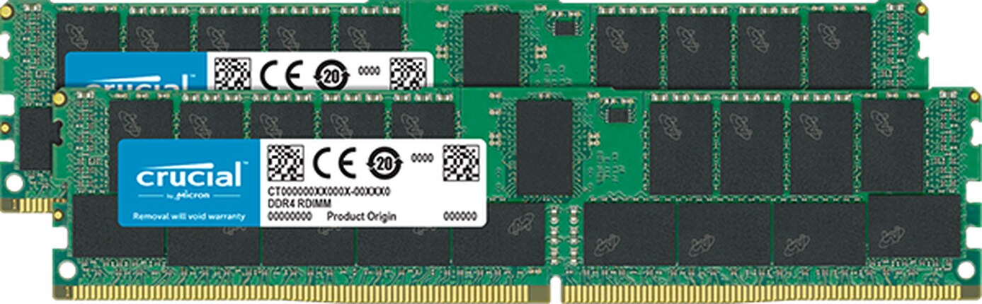 Crucial - DDR4 - 64 GB: 2 x 32 GB - DIMM 288-pin