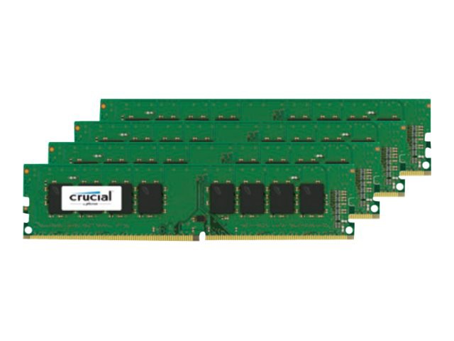 Crucial - DDR4 - 64 GB: 4 x 16 GB - DIMM 288-pin - unbuffered