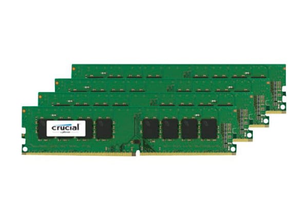Crucial - DDR4 - 64 GB: 4 x 16 GB - DIMM 288-pin - unbuffered