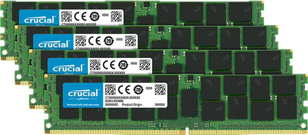 Crucial - DDR4 - 64 GB: 4 x 16 GB - DIMM 288-pin - registered