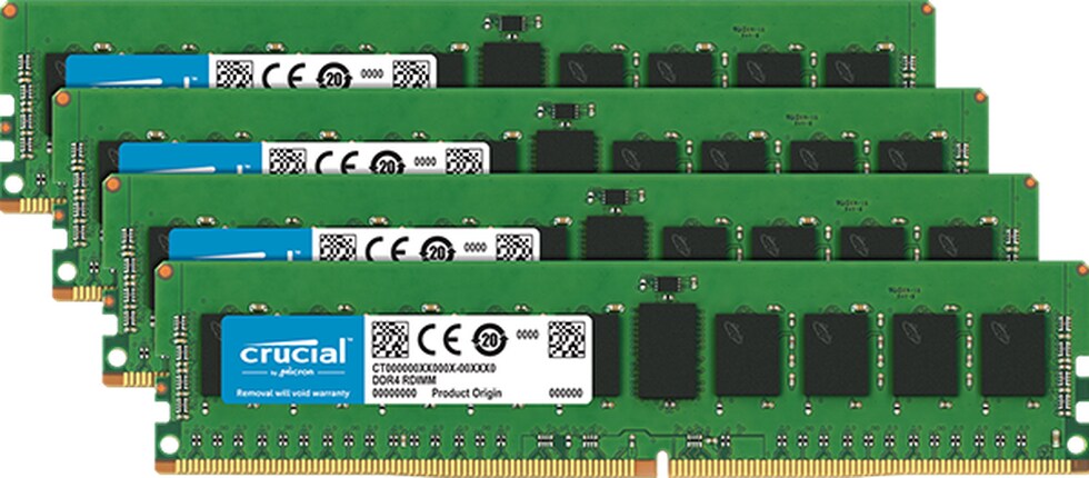 Crucial - DDR4 - 32 GB: 4 x 8 GB - DIMM 288-pin - registered
