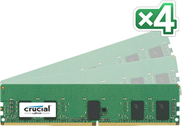 Crucial - DDR4 - 32 GB: 4 x 8 GB - DIMM 288-pin - registered