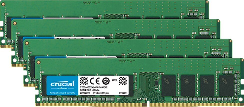 Crucial - DDR4 - 32 GB: 4 x 8 GB - DIMM 288-pin - unbuffered